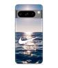 Case - MANIACASE - Google Pixel 8a Pro - Flexible - Silicone - Nike White Sea Sun Logo