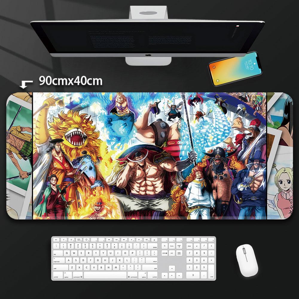 Boys ONE PIECE Leather Mouse Pad Oversized Boys Animation E-sports Game Keyboard Pad Luffy Computer Desk Pad Office Mouse Pad