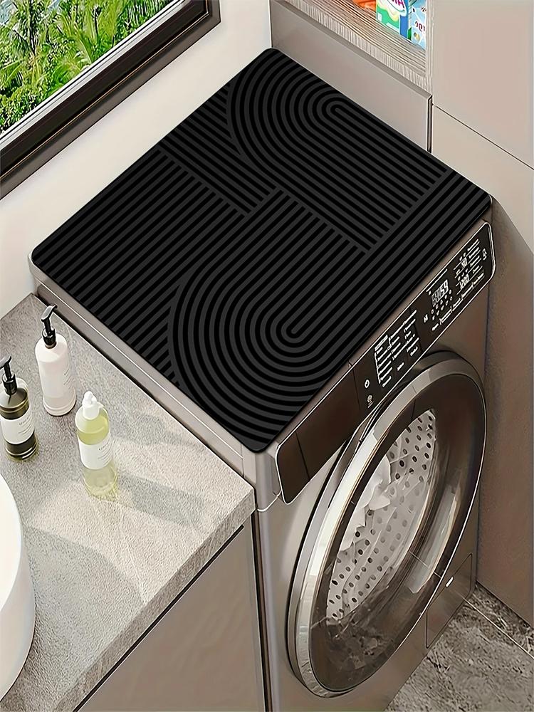 Square washing machine mat diatomaceous earth printed non-slip mat thickened household mat sink absorbent mat tableware mat 50x60cm
