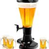 Torre Erogatore Luminosa per Bevande da 3L – Bicchieri Resistenti per Birra, Succhi o Cocktail