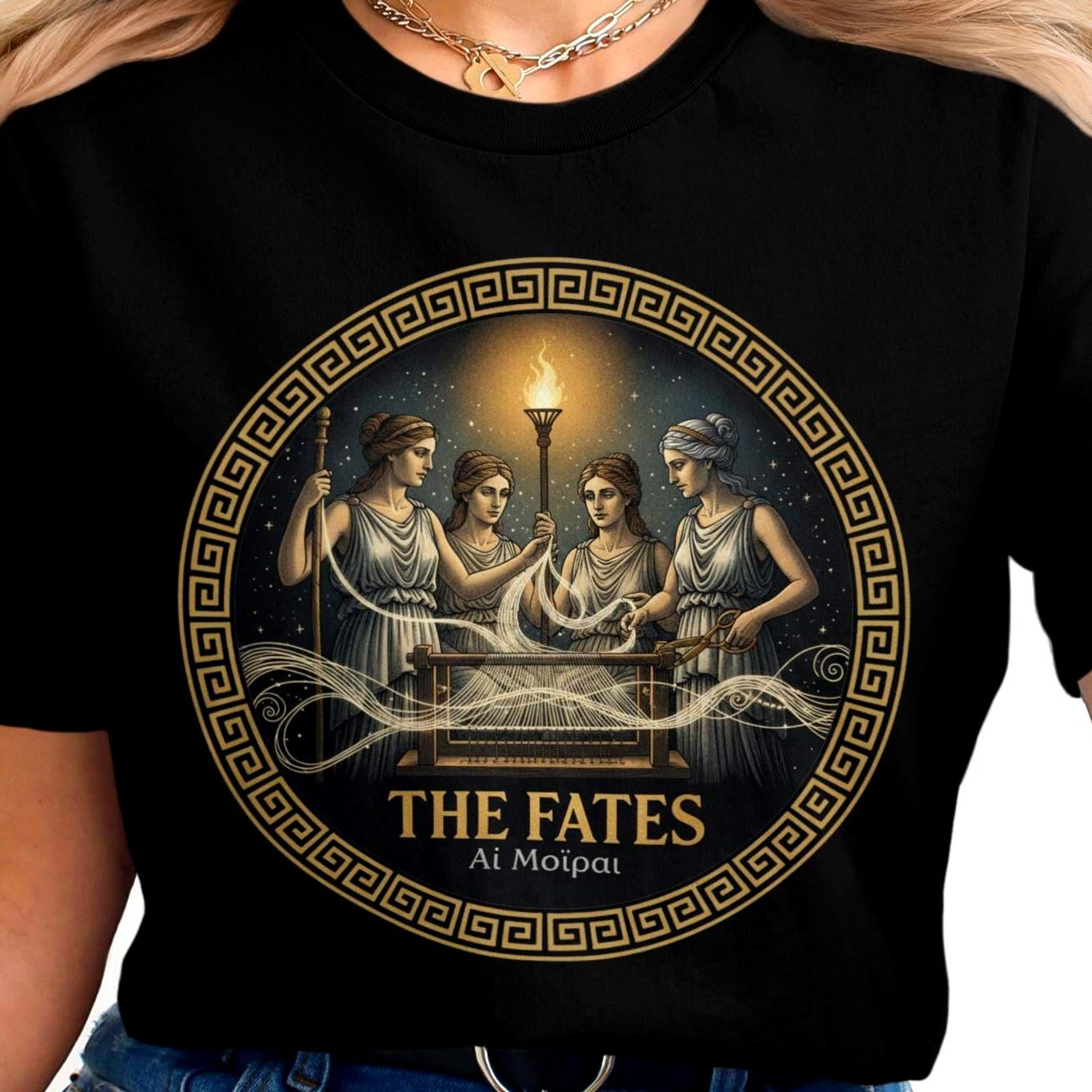The Fates T-Shirt | Greek Mythology | Vintage Greek Sisters of Fate Tee XL