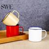 Water Mug 120/240/350/500ML Vintage Enamel with Handle Heat-resistant Large Capacity Cup Tea Milk Coffee Drinking Retro Decoration Scratch-resistant