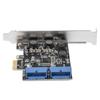 Portable PCI-e to 2Port 19Pin USB 3.0  Card Converter for Desktop Computers Computer Accessories