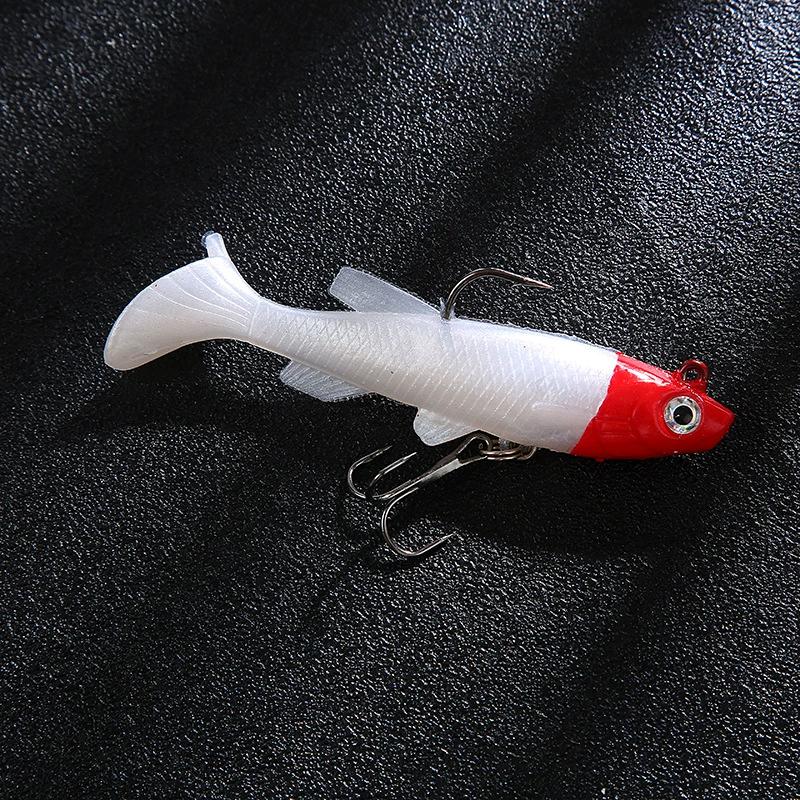 

Мягкие приманки для рыбалки Резиновые приманки Искусственные тонущие приманки для свимбейта Лопасть-хвост Джиг-головка Рыболовные снасти Товары для морского окуня белый