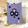 Artwork A-A playing cards Throw Lightweight 240g Flannel Blanket Soft Skin-friendly for Summer Cooling