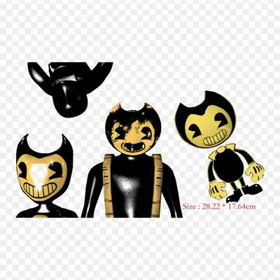 Bendy And The Ink Machine Cinema 4D Fbx Iron On Heat Transfer Printing Vinyl Patches Sticker for Clothes DIY Appliques Washable Patches