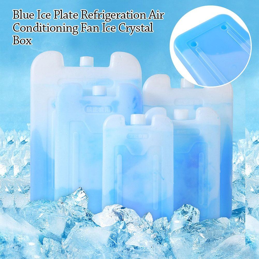 Reusable Ice Crystal Box Blue Picnic Cooler Box New Ice Box Air Conditioning Fan