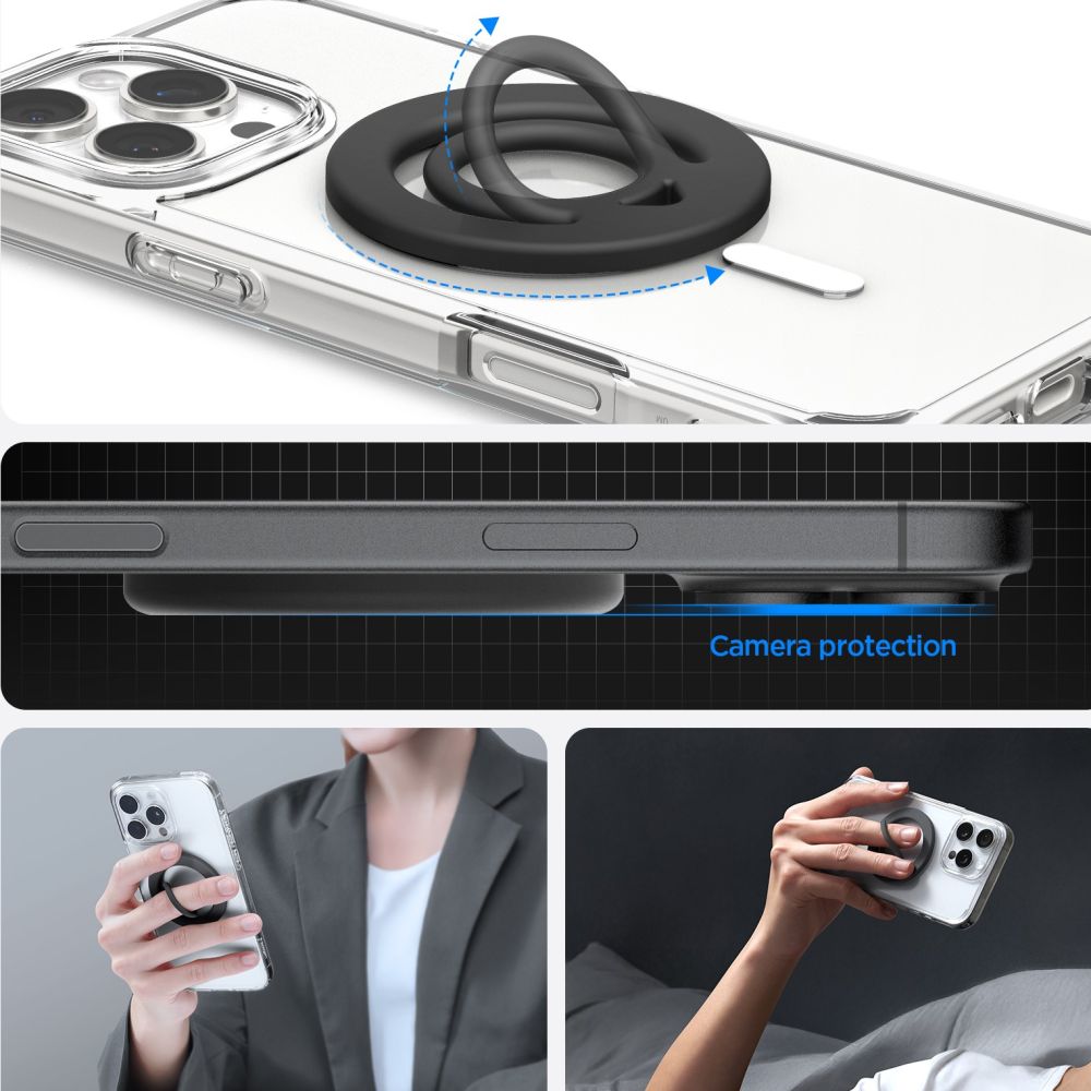Spigen Dual Pop Mag Magsafe Handyring Schwarz
