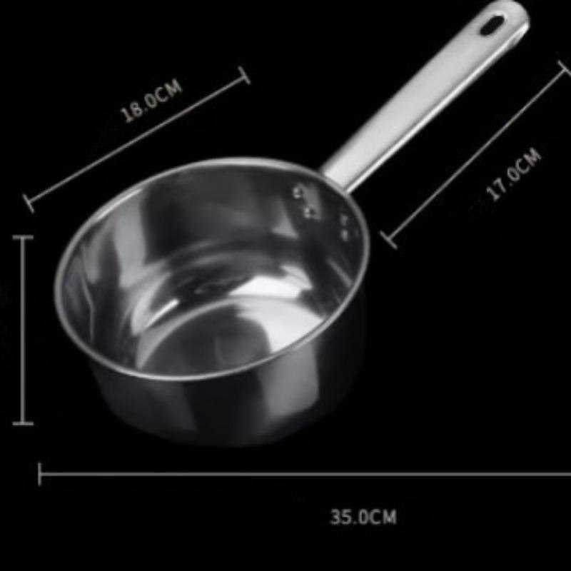 

Утолщенный половник из нержавеющей сталиБытовой кухонный половник для зачерпыванияПоловник из нержавеющей стали с длинной ручкой и плоским дном Large [18 cm]