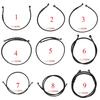 Motorcycle Brake Hose Hydraulic Oil Line Braided Tube for Motorbike ATV Universal 60cm Black