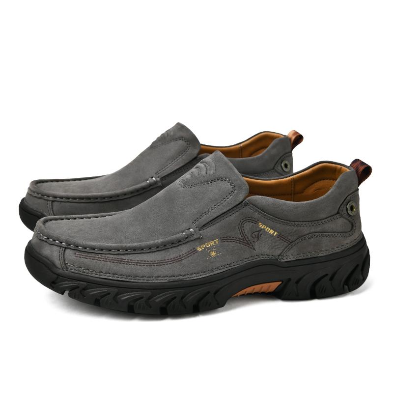 

Слип-он из натуральной кожи, пошив, уличные повседневные модные лоферы, мужские лоферы, высококачественная обувь на платформе, весна-осень, мужская обувь 45 темно серый