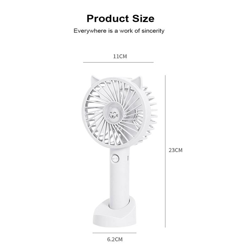 Handheld Portable Mini Fan USB Charging Electric Fan 3 Speeds Adjustment Cooling Appliances Camping Fan for Outdoor Travel