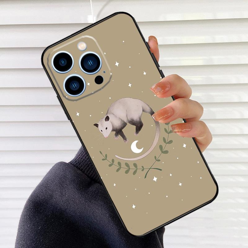 Cottagecore Opossums Handyhülle Für iPhone 17 16 15 14 11 12 13 Pro Max Mini 15 16 Plus 16e 17Air Hülle Fundas