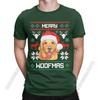 Unisexs TShirt Golden Retriever Merry Woofmas Christmas Crazy Cotton Tee Shirt Stylish Chic Dog T Shirts Round Collar Clothes