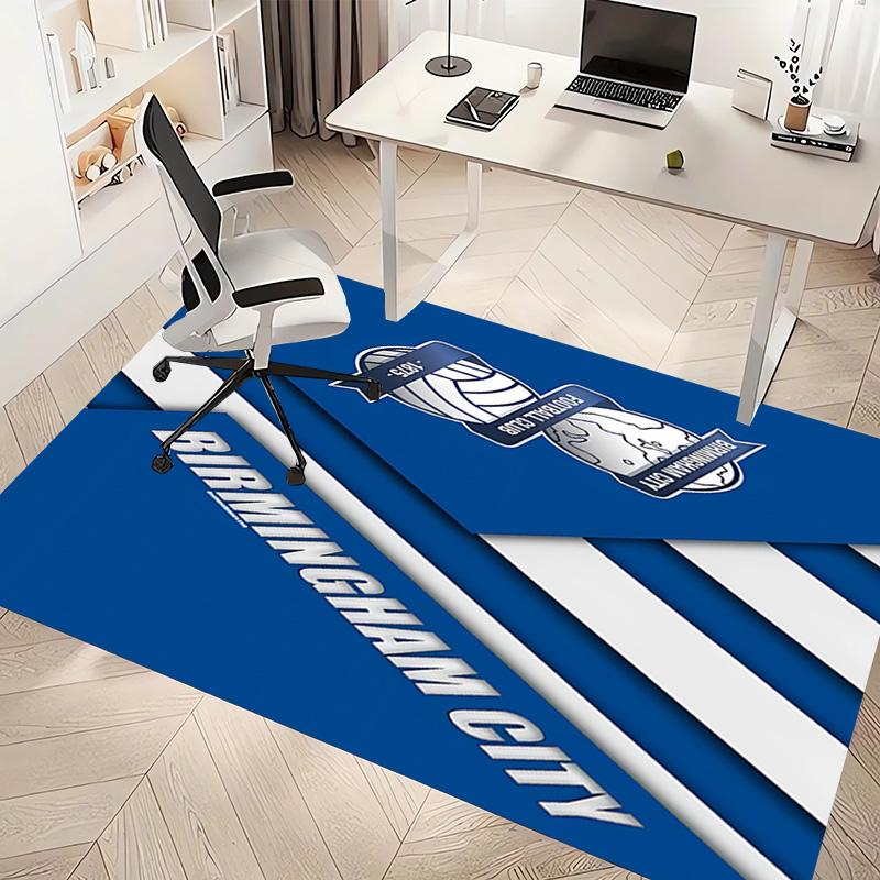 1pc BIRMINGHAM CITY LOGO Print Area Rug - Soft, Washable Non-Slip Indoor Mat, Living Room, Home Office Decorative Rug,Office Decorative
