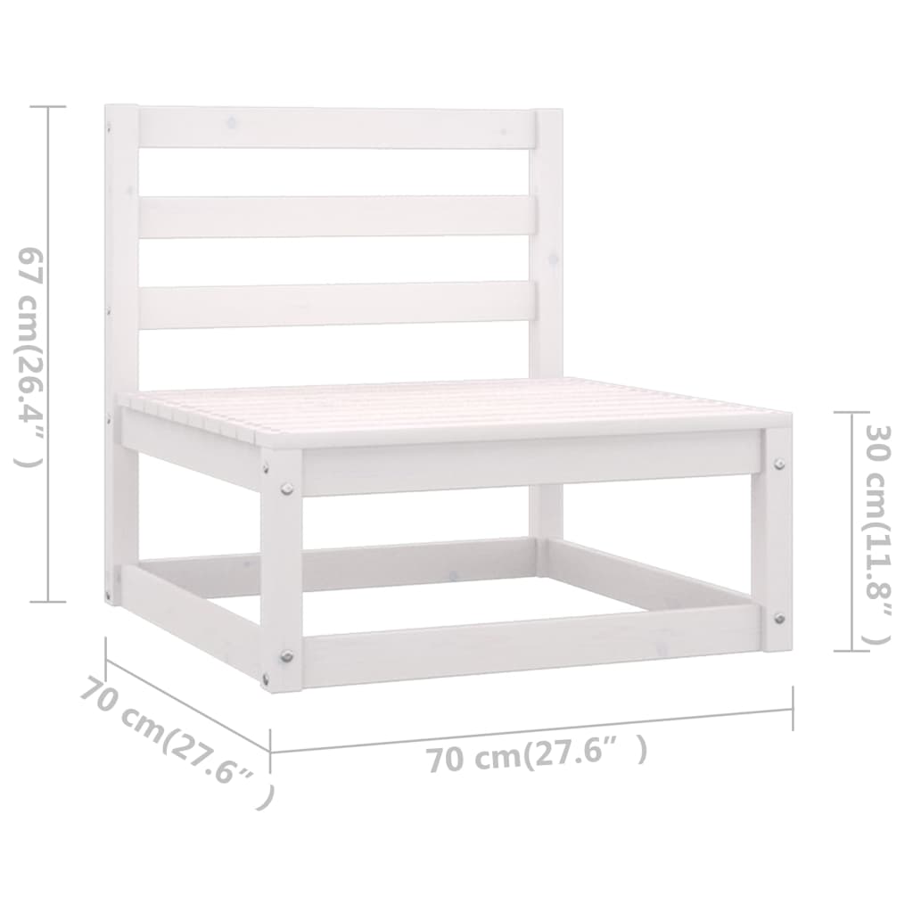 7 Piece Garden Lounge Set with Cushions Solid Pine Wood