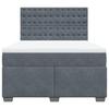 Cadre de lit avec matelas - Maison Exclusive - Velours gris foncé - 160x200cm - Tête de lit réglable