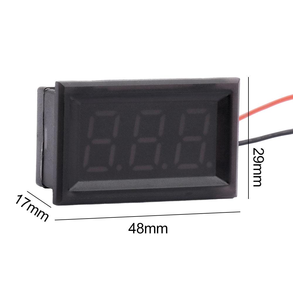 0.56 Inch Waterproof DC 4.5-30V Digital Voltmeter Voltage Panel Meter Red/Blue/Green/White For Electromobile Motorcycle Car