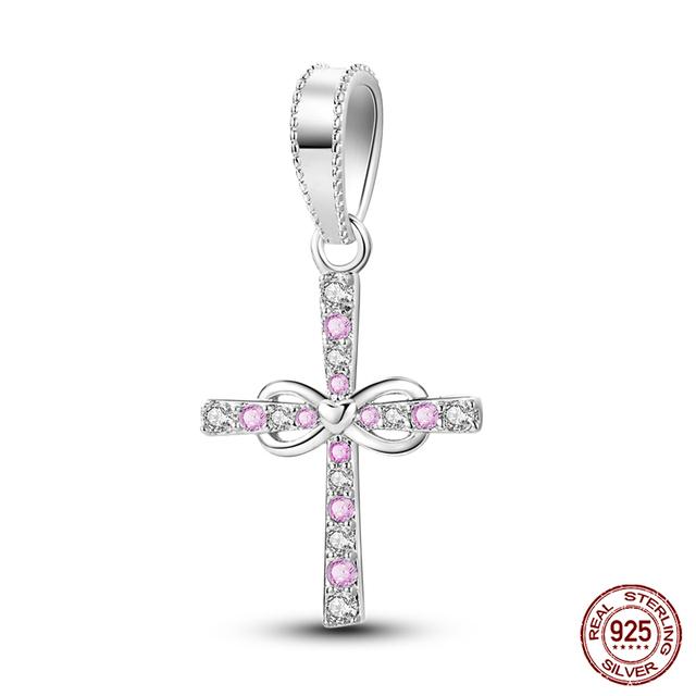 Fit Fasion 925 Bratara originala 100% argint 925 stralucitor colorat zircon Breloc inima margele cadou rafinat bijuterii DIY