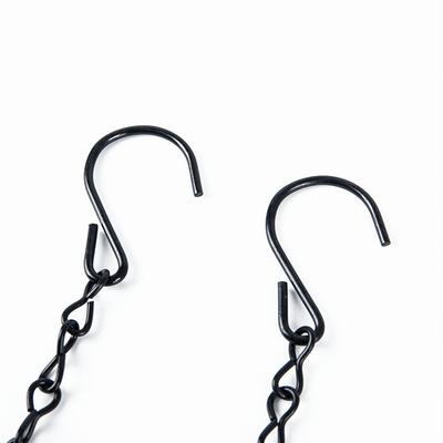 Black Hanging Chains Flower Pot Bird Feeders Ornaments Garden Plant Hangers