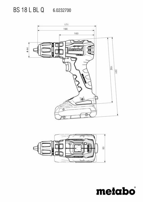 Дрель-шуруповёрт Metabo BS 18 BL Q602327500