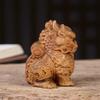 Thuja sutchuenensis Solid Wood Carved Tea Toys Kirin Tea Pet Ornament Home Crafts and Cultural Toys Kung Fu Tea Set Accessories