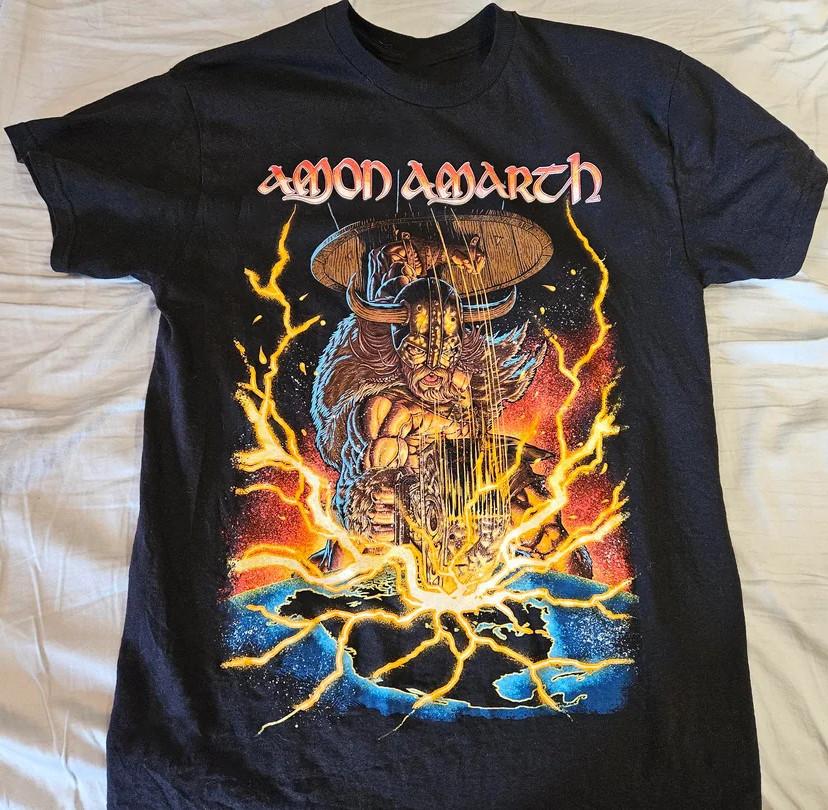Vtg AMON AMARTH Album Music Heavy Cotton T Shirt Full Size AG285 S