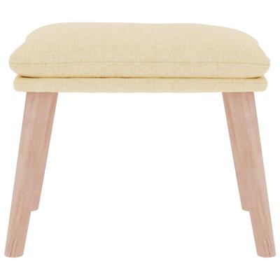 Footstool Cream 45x29.5x35 Cm Fabric