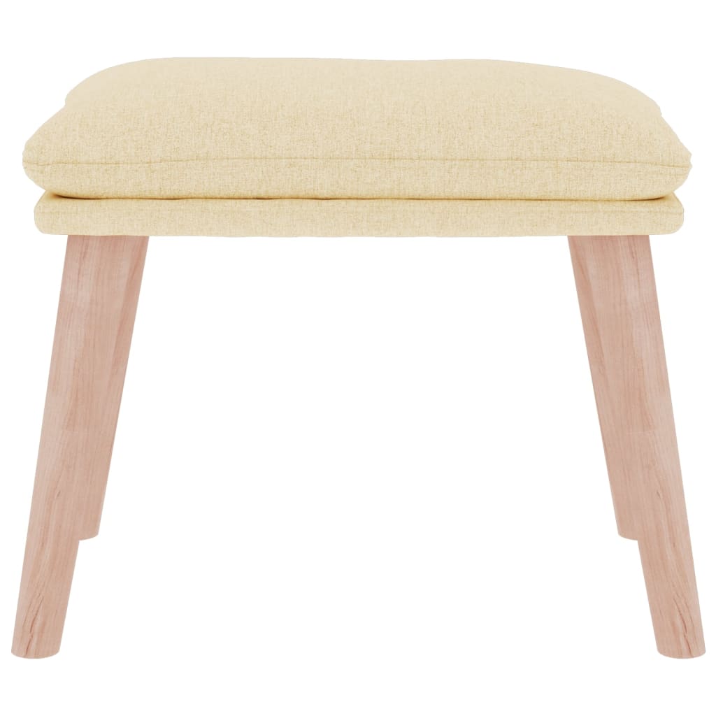 Footstool Cream 45x29.5x35 Cm Fabric