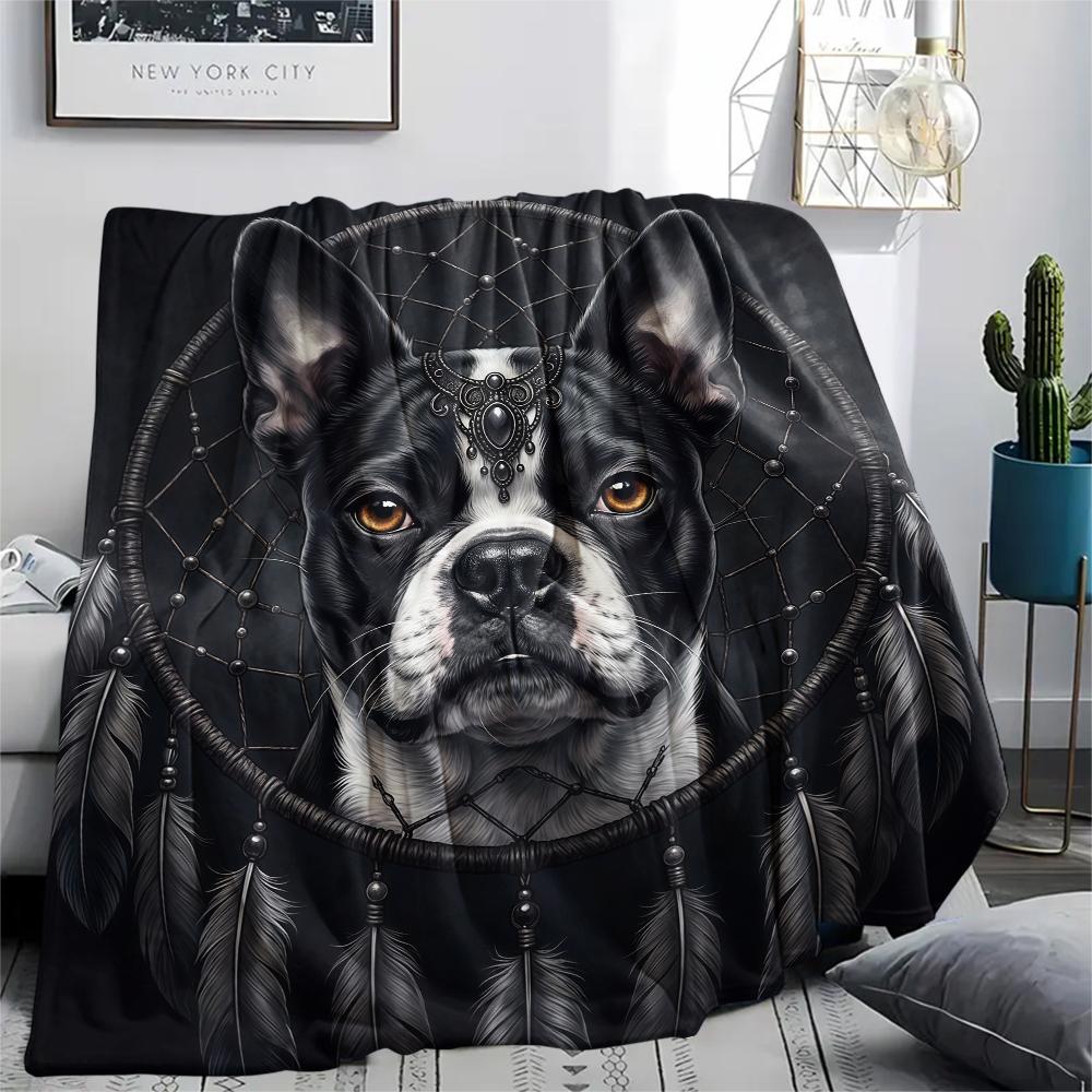 Dreamcatcher Animals Print Flannel Blanket,High quality Comfortable for All Seasons,Home Decor,Warmth and Comfort,Perfect for Christmas Gifts