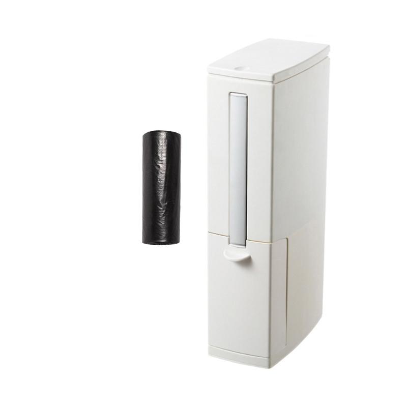 Plastic Garbage Can with Press Type Opening Large Capacity Trash Can Waste Bin Toilet Brush for Daily Disposal Need