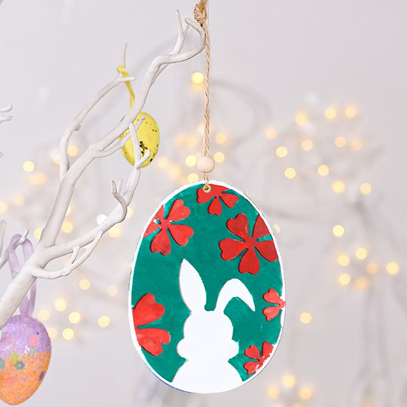 WTEMPO DIY Epoxy Resin Mold Easter Eggs Shaped Design Silicone Mold Home Festive Party Hanging Pendants Making Mold Decoration Silicone Mold