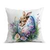 Easter Bunny Easter Eggs Pillowcase Printed Polyester 40/45/50Cm Throw Pillowcover Decorative Sofa Cushion Pillowslip Home Decor