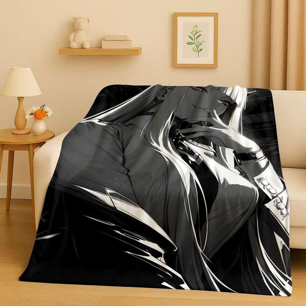 Manta de Franela Sexy 3D de Chica Zero Two DARLING in The FRANXX, Manta de Felpa Suave y Cálida para Hogar, Dormitorio, Cama, Sofá, Oficina