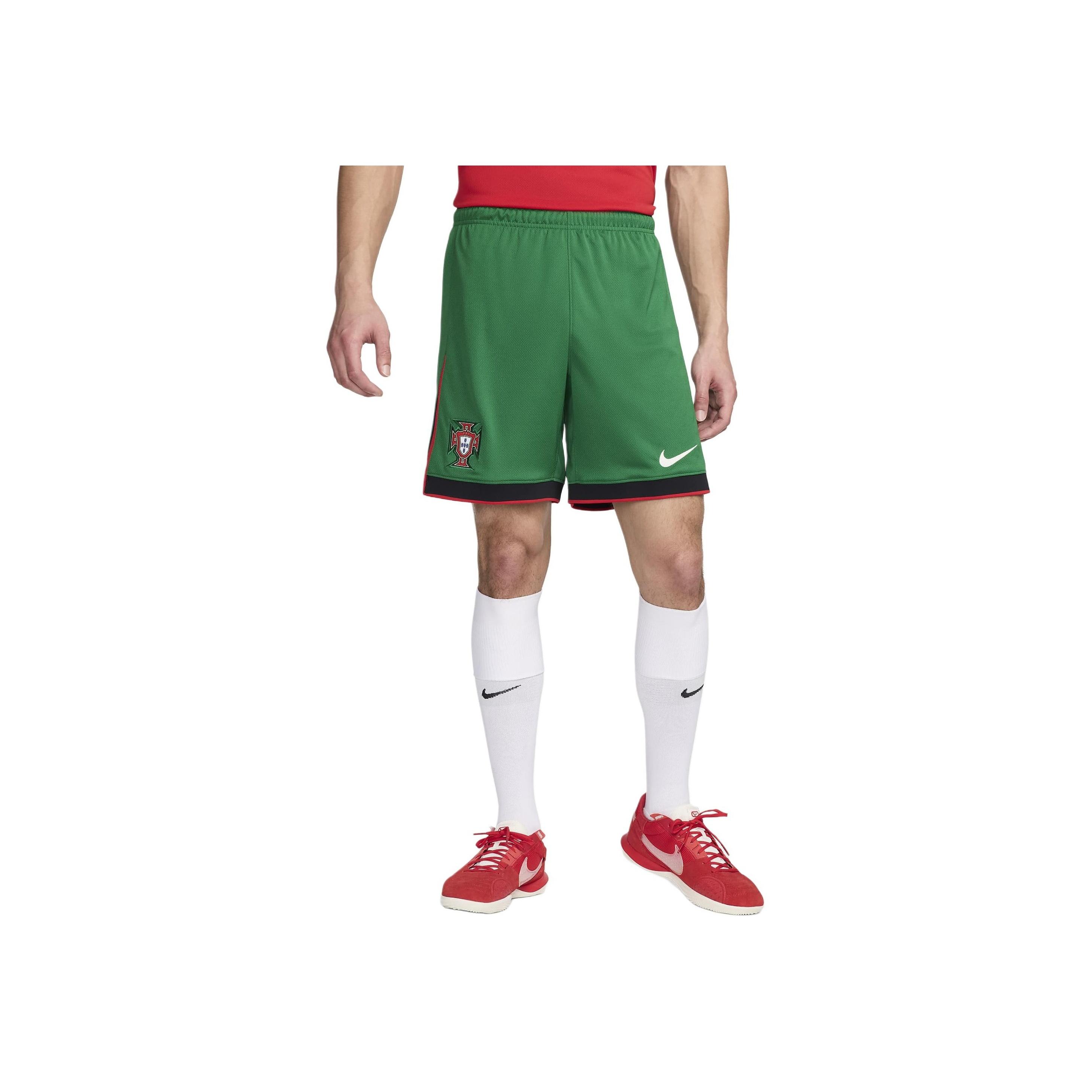 

Nike Portugal Stadium Home Mid-Rise Elastic Logo Print Fitted Sports Shorts Men shorts Light-Green FJ4298-302 M
