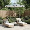 Garden Umbrella with LED Lights and Base 230 X 230 Cm