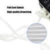 Multipurpose Pull Chain Switches Set Convenient for Lamp Fixtures Portable Designs Sturdy Plastic Construction 2A