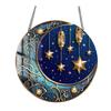 2D Acrylic Star Moon Lantern Suncatcher, Crescent Moon Window Hanging Ornament for Home, Patio, Garden, Ramadan Decor, Housewarming Gifts for Family