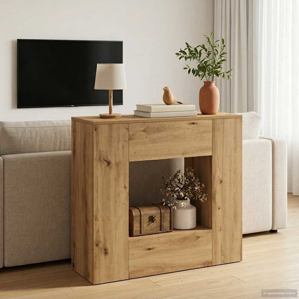 Artisan Oak Console Table 82 x 29 x 74 cm