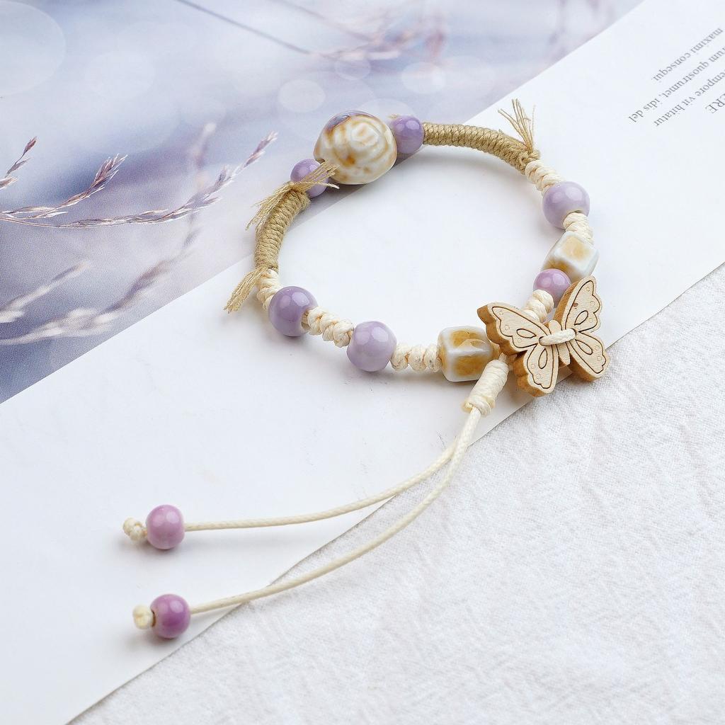 Ceramic Heavy Industry Weaving Star Small Fresh Sweet Bracelet Couple Student Girlfriend Weaving Hand