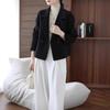 100% Wool Women Jacket TIDENOVEL Autumn Wool Blazer Handmade Suit Jacket Winter Warm Wool Coat