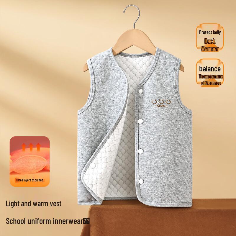 Evershine Kids  Happy Face 3-Layer Quilted Warm Vest 130