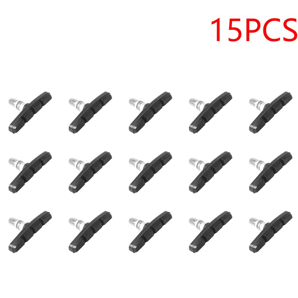 30-10Pcs Durable Bicycle Silent Brake Pads Cycling V Brake Holder Shoes Blocks Rubber Bike Parts For Mountain Folding Bikes