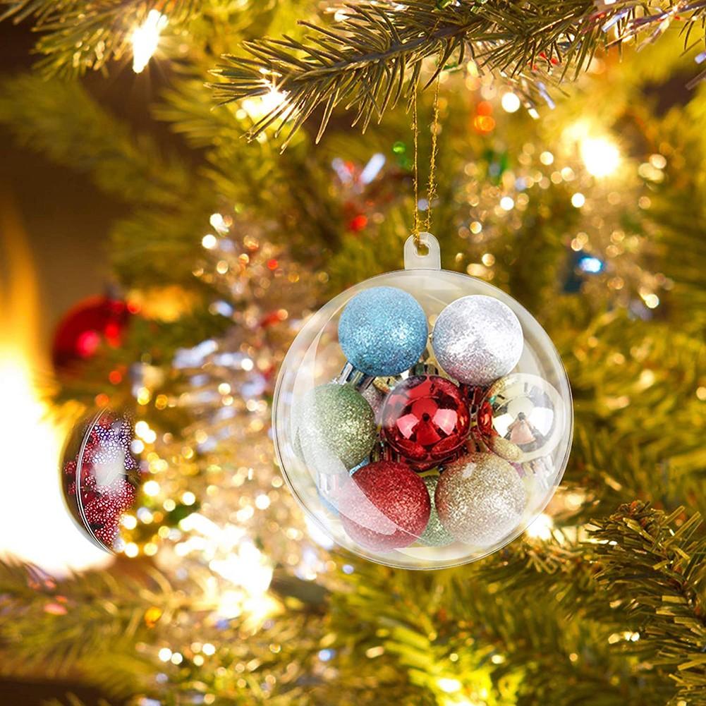 Fine Quality Clear Plastic Baubles for DIY Christmas Projects and Gifts