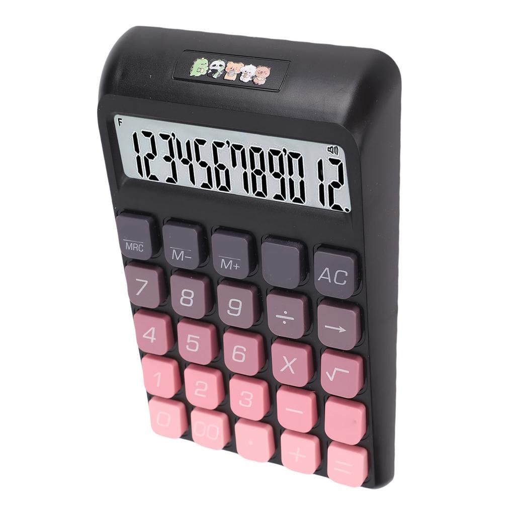 Desktop Calculator 12 Digits LCD Display Large Buttons Ladder Keypad Calculator for   School