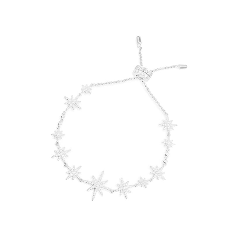 APM Monaco METEORITES/Hexagram Multi-Meteor Silver Synthetic Cubic Zirconia Bracelet Women's Silver WB4112OX