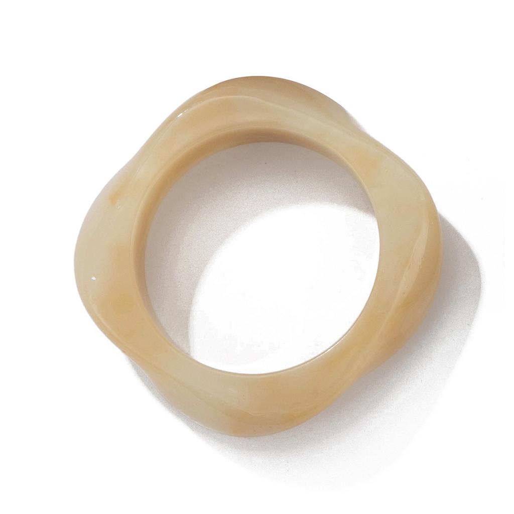 Vintage Punk Big Geometric Irregular Bangles Hip Hop Acrylic Wide Bangles Bracelets For Women Men New Gift Jewelry
