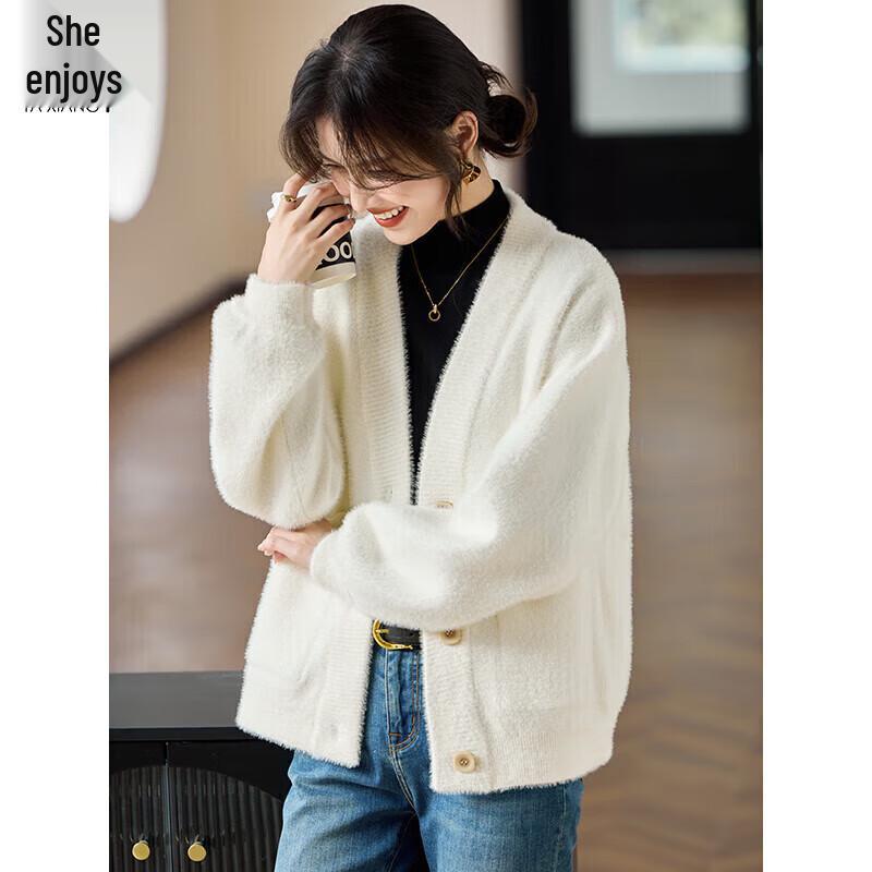 

Women s Autumn/Winter V-Neck Knit Cardigan M (Recommended 95-130 catties)