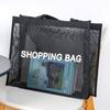 Nylon Transparent Mesh Shopping Bag Single Shoulder Travel Storarge Bag  Yoga