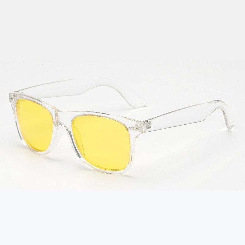 Classic Night Vision Glasses Men Square Polarized UV400 Yellow Sunglasses Women Driving Goggles
